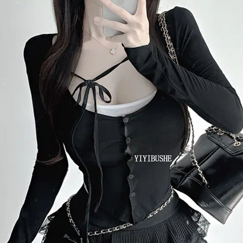 性感女人味吊带背心+系带薄开衫