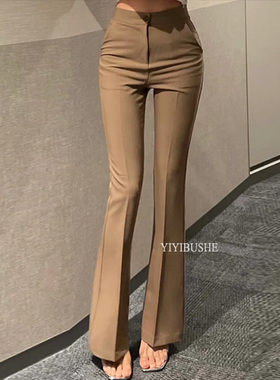 热销 韩国代购正品 GN261秒开长腿特效 显瘦高腰百搭微喇休闲裤