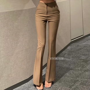 显瘦高腰百搭微喇休闲裤 热销 GN261秒开长腿特效 正品 韩国代购