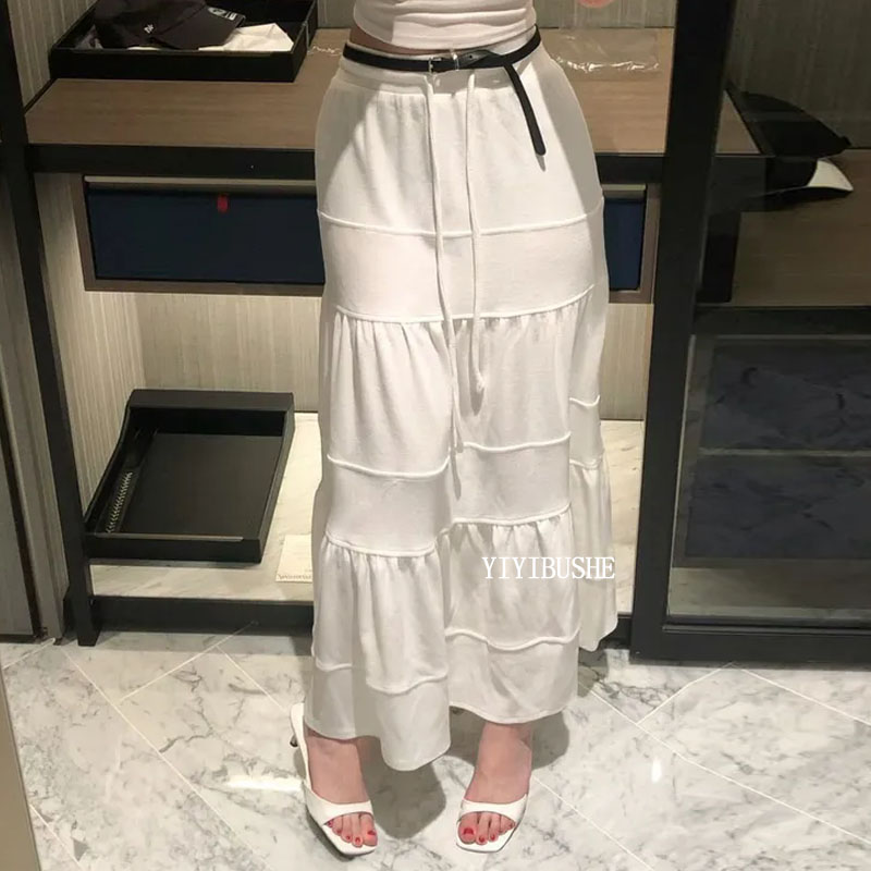 巨好看显瘦垂感高腰长款半身裙