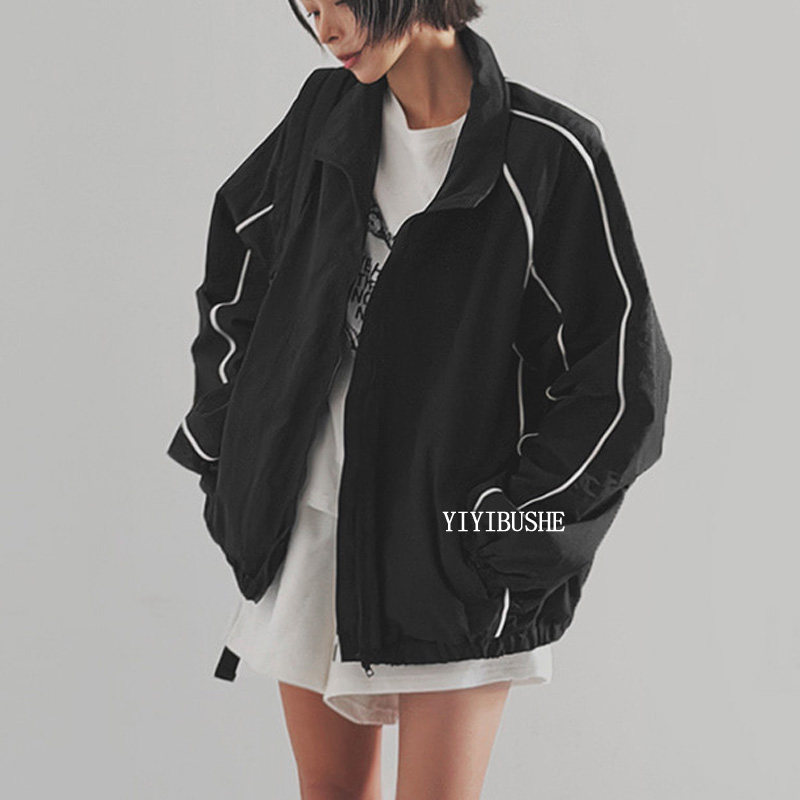 韩国代购正品PU307好韩的BF风 休闲慵懒宽松显瘦薄款夹克短外套女