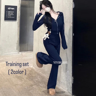  韩国代购 MS575舒适显瘦连帽卫衣+休闲裤运动套装女