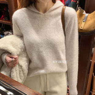 奶fufu柔软显瘦连帽羊毛针织衫 PR269高级感女人味 女 正品 韩国代购
