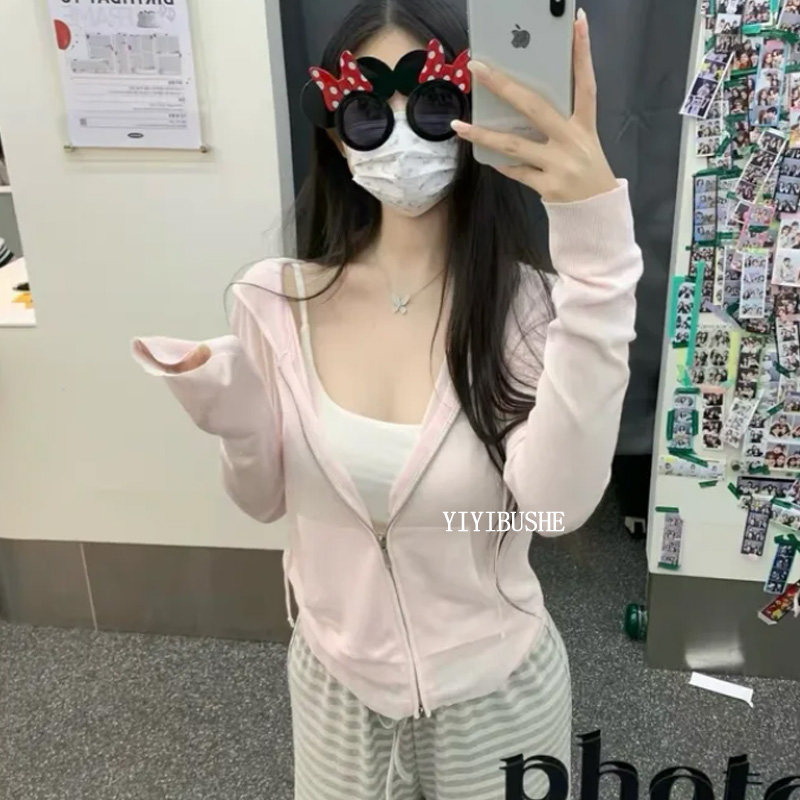 显瘦宽松薄款休闲连帽卫衣外套