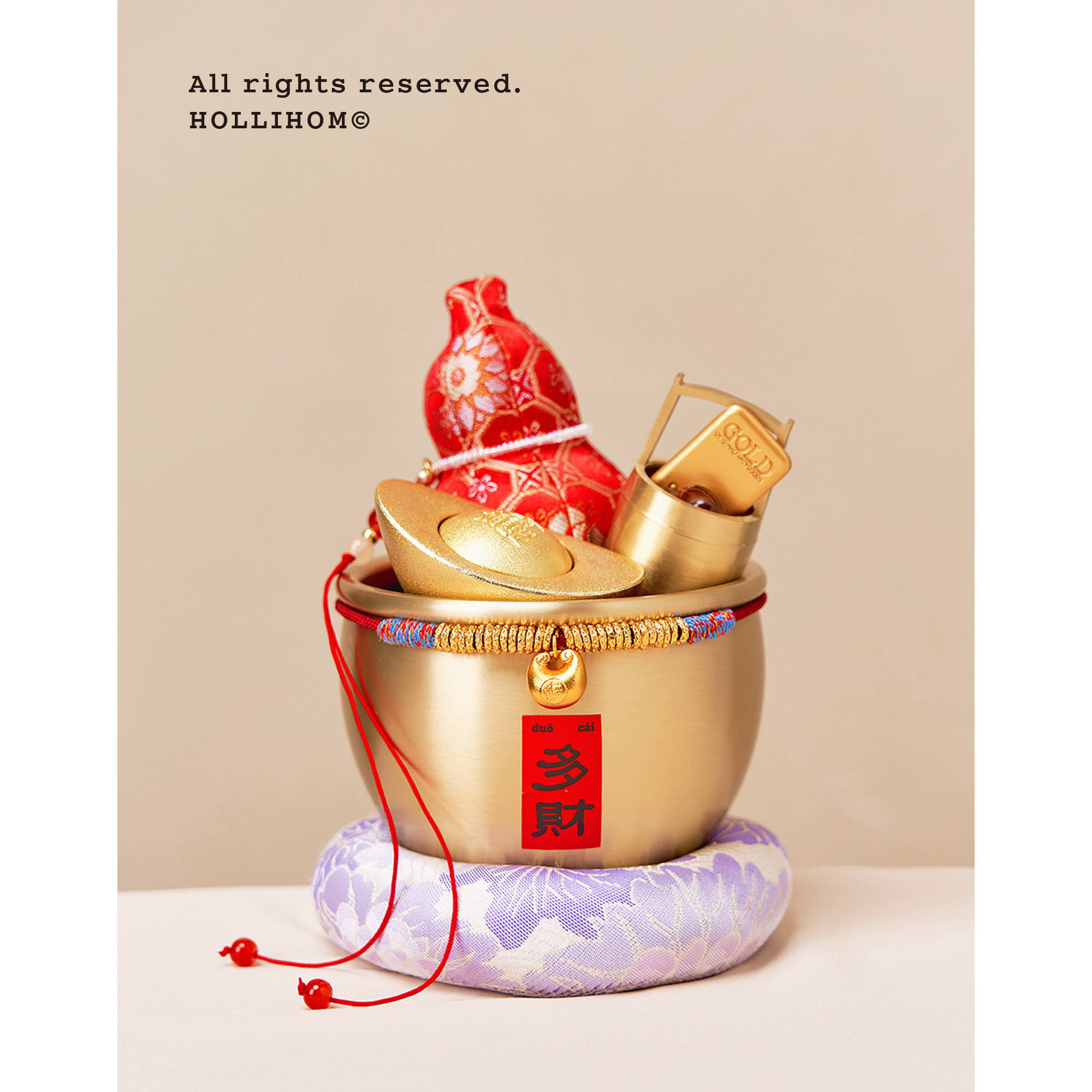 逅里「多生财」聚宝盆黄铜  日进斗金铜缸玄关摆件 马年高档礼物,家居饰品,装饰摆件,淘宝优惠券,粉丝福利购,淘宝优惠卷