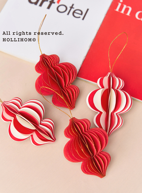 逅里 缤纷樂 高档磁吸版 新中式灯笼挂件 新年装饰春节年宵花挂饰