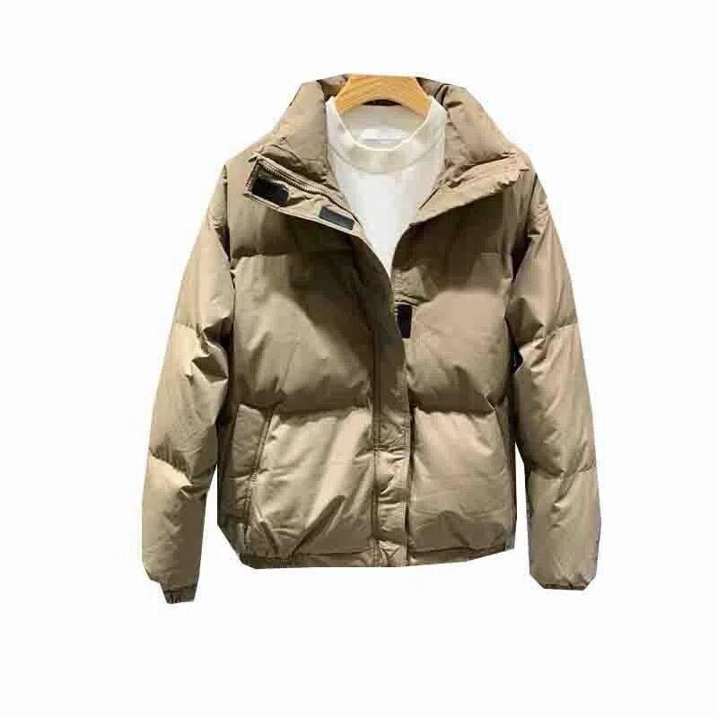 2022 WINTER NEW STAND COLLAR MENS TREND COTTON CLOTHING FASHION TREND LOOSE AND VERSATILE JACKET MENS THICKER BREAD CLOTHES