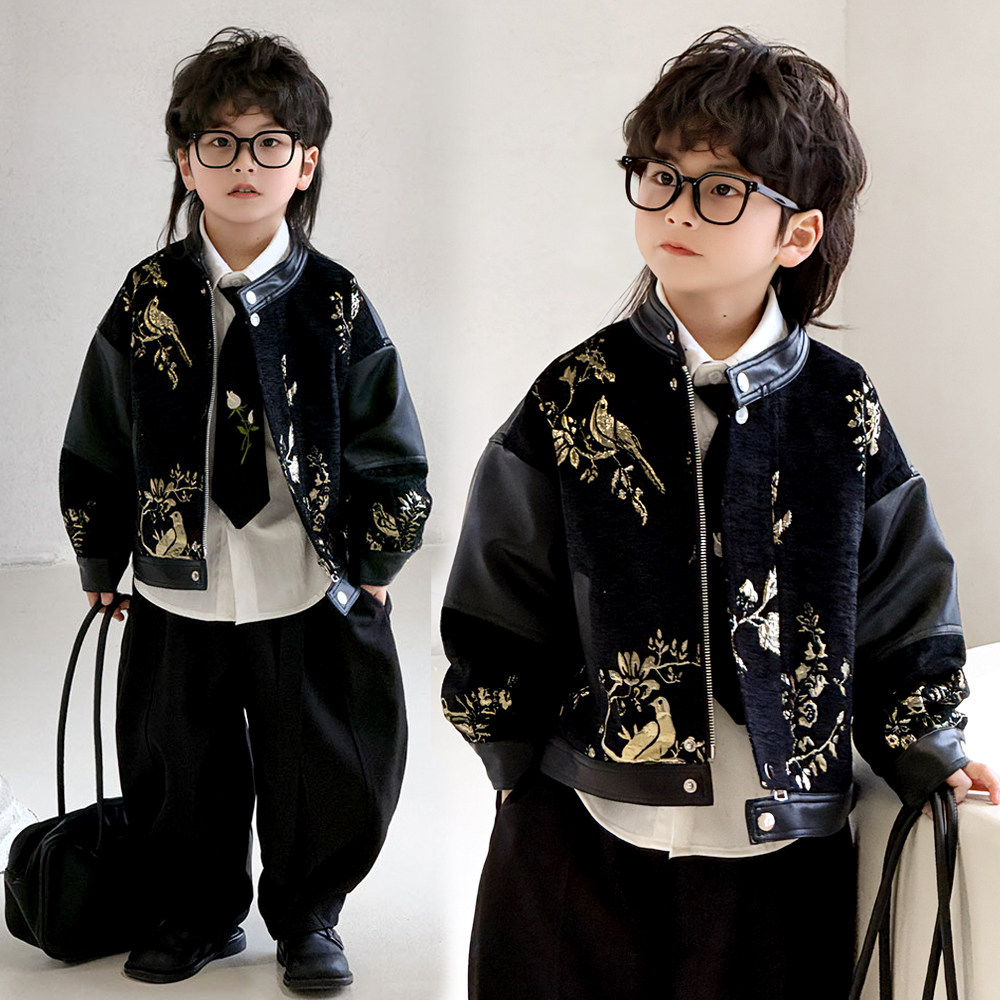 男童皮衣秋冬新款炸街痞帅气儿童皮夹克套装中国风小男孩上衣外套,童装/婴儿装/亲子装,夹克/皮衣,淘宝优惠券,粉丝福利购,淘宝优惠卷