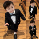 周岁礼服男宝轻奢花童小西装 男童西服外套儿童生日宴走秀演出 套装