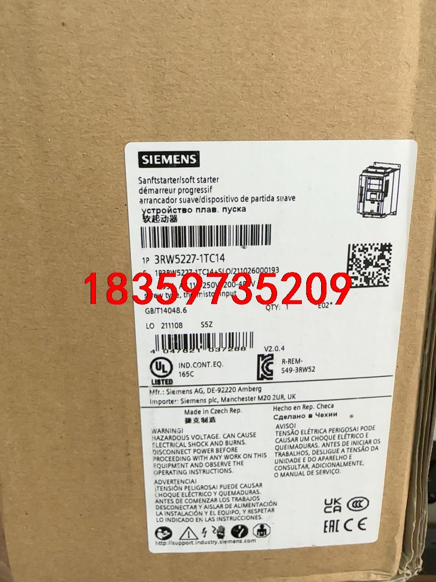 西门子软起动 3RW5227-1TC14 全新原装正品议价
