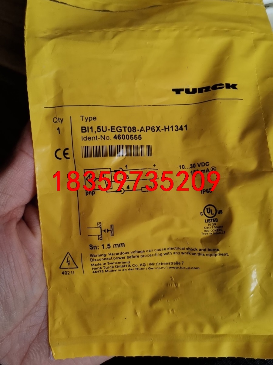 原装TURCK货号4600555图尔克BI1.5U-EGT0议价