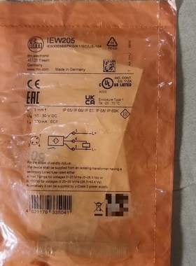 IFM易福门传感器IEW205项目剩余原装正品130元江浙沪议价