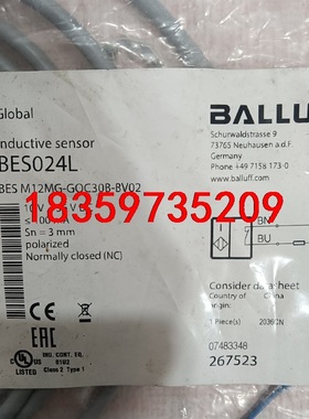 全新原装正品巴鲁夫传感器BES024L BES M12MG-议价