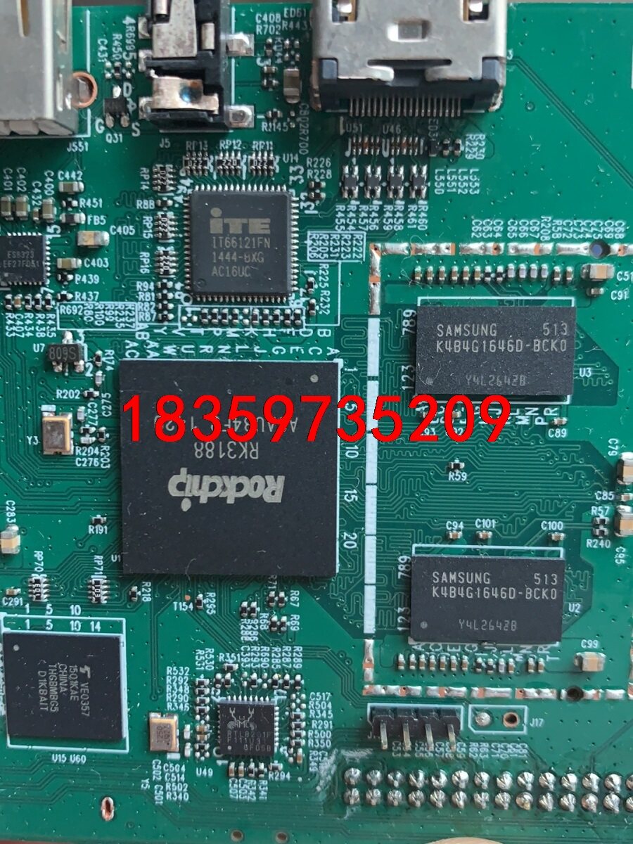 如图拆机芯片，拆机线路板，RK3188，k4b4g16，it议价