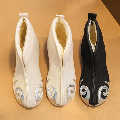 老北京布鞋男童汉服鞋冬季加绒