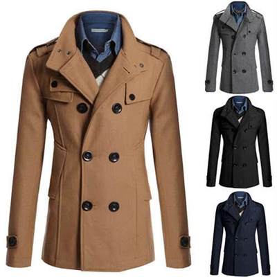 Mens windbreaker mens woolen coat mens woolen