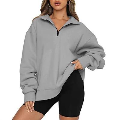 autumn and winter chic standing collar solid color sweater