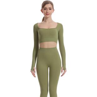 tops fitness yoga sports Outdoor sleeves lapel clothes long