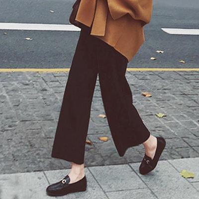 trousers casual straight-leg nine-point drapey and loose