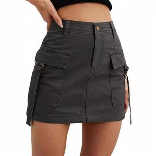 line pockets low with ladies skirt khaki waisted workwear
