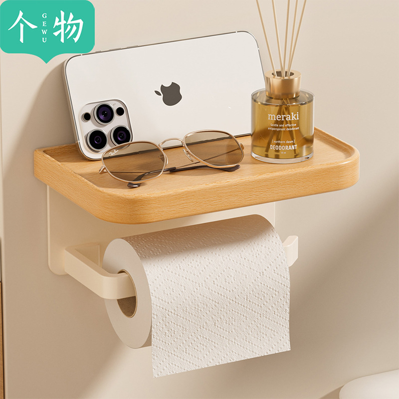 实木纸巾架卫生间壁挂卷纸架