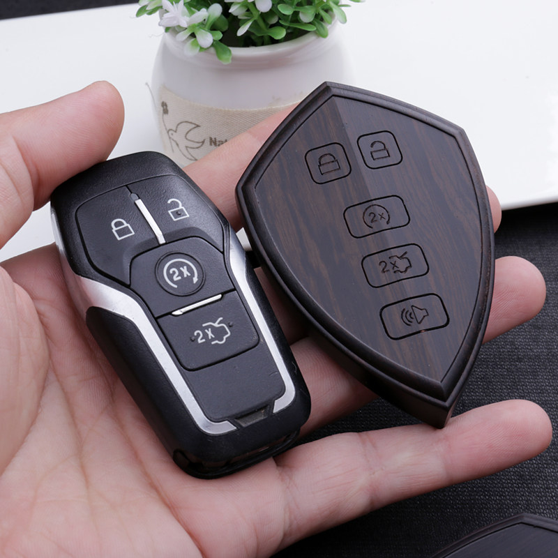 福特野马金牛座探险者猛禽专用 改装实木车钥匙 非钥匙套钥匙包扣