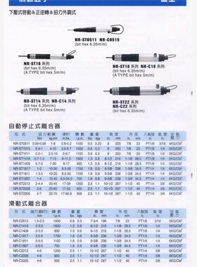 新捷NR|风批气动起子NR-STL1416 NR-ST1409  NR-ST1416 NR-ST1817