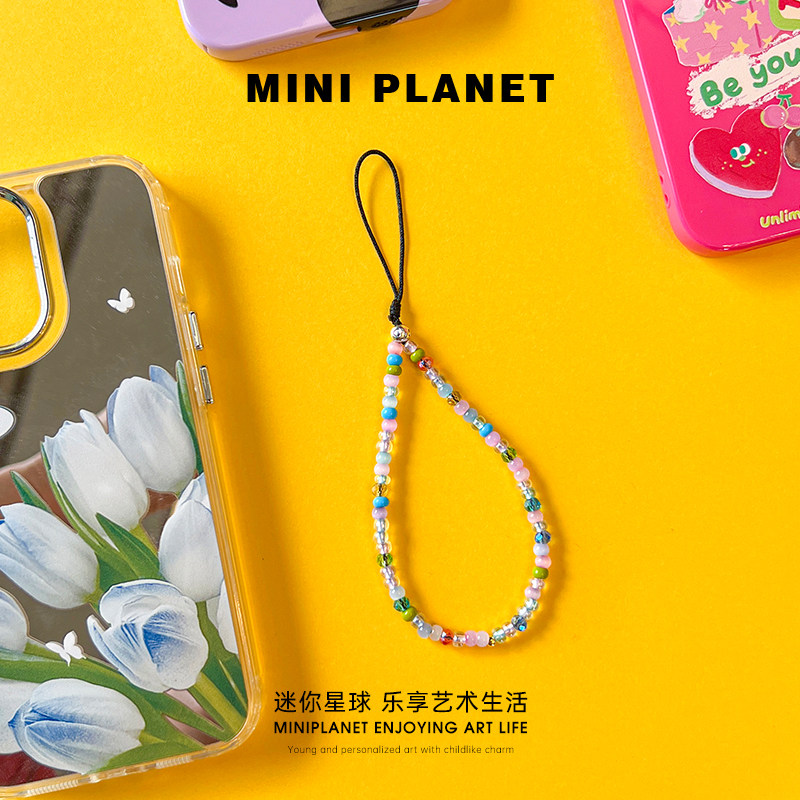 MINIPLANET花园调色盘 进口灌银彩 mini链 ccd短手机链挂饰