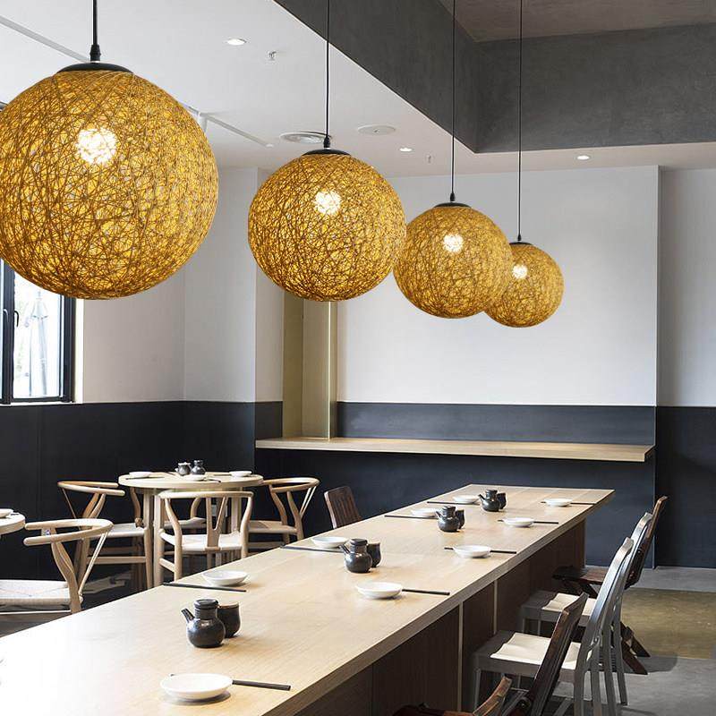 热销麻球吊灯藤艺球形鸟巢服装民宿编织个性简约创意装饰餐厅店铺,家装灯饰光源,客厅吊灯,淘宝优惠券,粉丝福利购,淘宝优惠卷