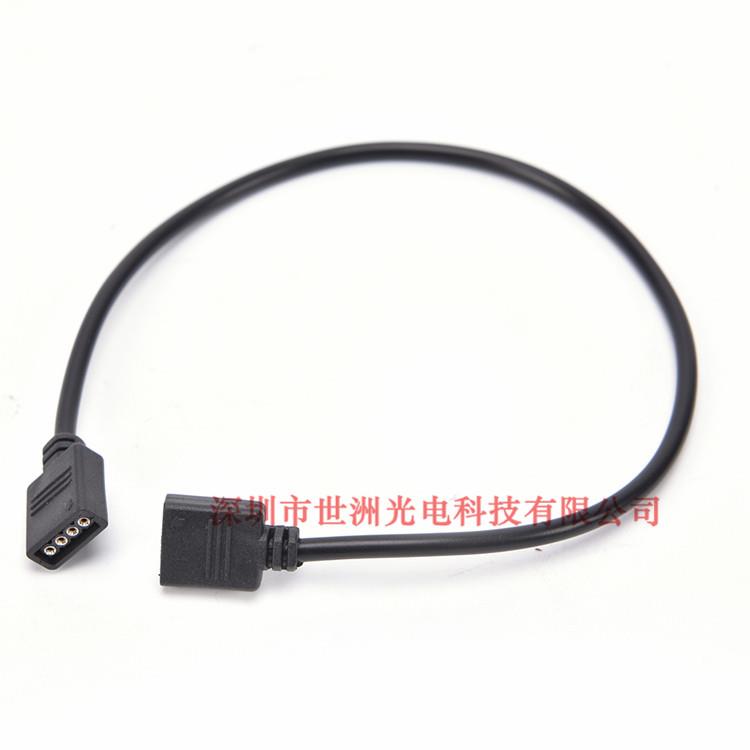热销LED灯条连接线 3528/5050RGB七彩灯带控制器免焊4pin双母头延