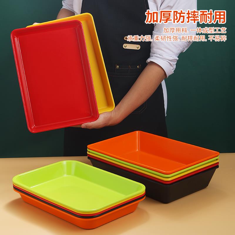 热销密胺熟食展示盘鸭脖卤肉卤菜熟食盘子商用长方形托盘塑料凉菜