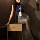 显瘦短款 纯欲风辣妹修身 包臀裙 包臀裙制服套装 性感秘书OL职业装