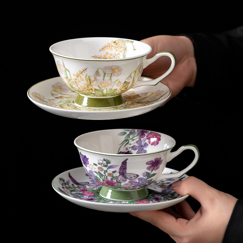 欧式情侣杯骨瓷咖啡杯套装