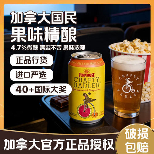 果味精酿啤酒355ml罐装蓝莓味汽水果酒高浓度大麦芽宝璞微醺啤酒