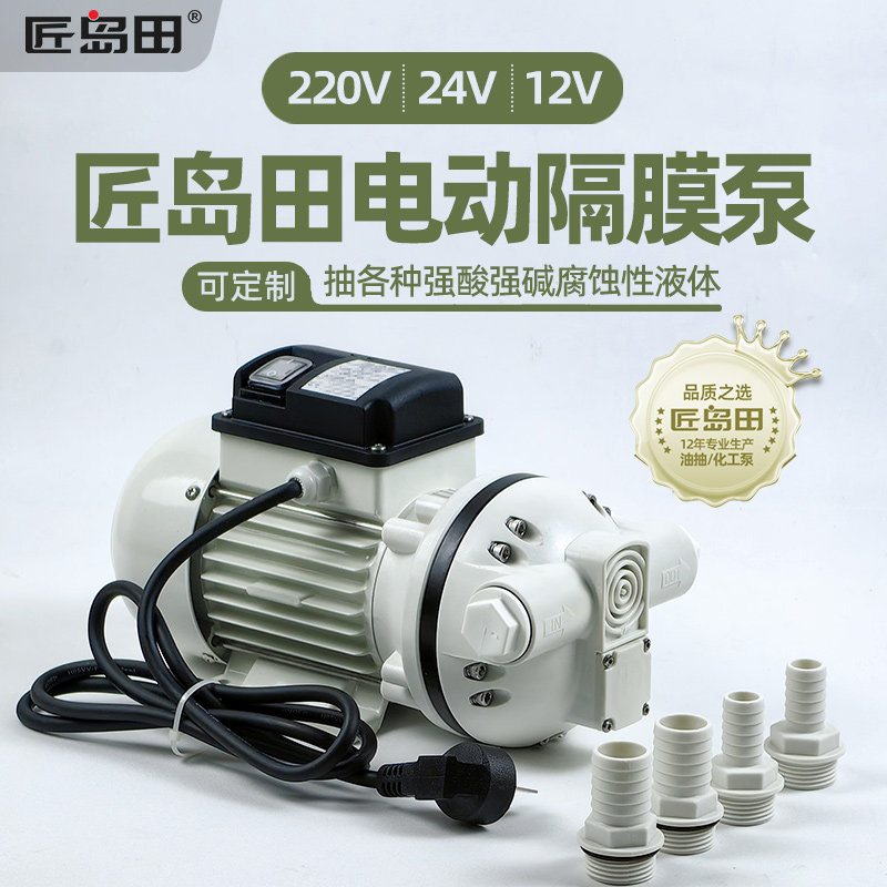 车用尿素泵电动隔膜泵耐腐蚀酸碱增压化工泵12V24V220V电动抽液泵