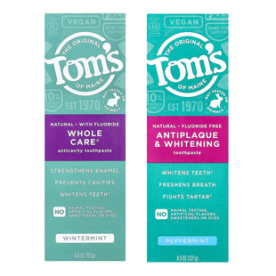现货 美Toms of Maine美白牙膏 wintermint含氟/pepermint无氟