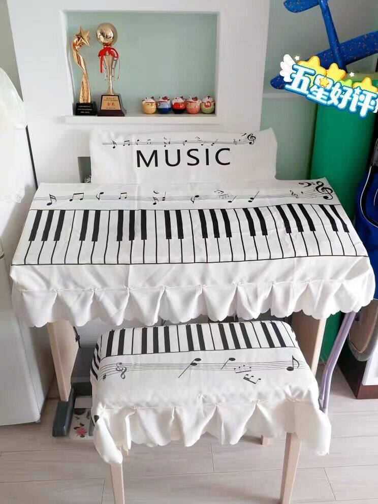 卡通印花琴罩雅马哈b02双排键防尘琴套吟飞s460儿童琴盖布琴凳套