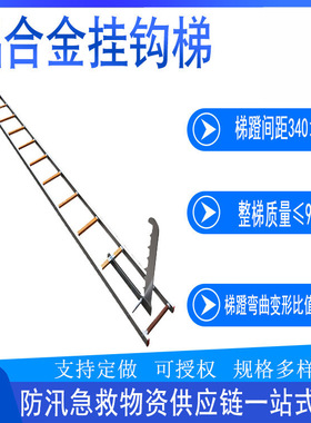 消防训练TGL4铝合金挂钩梯高空抢险救援逃生梯伸缩式攀高梯