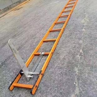 8.5kg轻型比武4米竹质挂钩梯铝合金挂钩梯单杠梯二节拉梯消防梯