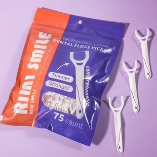 外贸Y型多功能牙线棒后牙拉力细滑剔牙线牙签线跨境出口英文