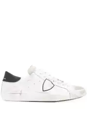 Philippe Model Paris Men's and Women's Shoes Black Tail Distressed Shoes Vintage Sneakers Genuine Leather Fashion Casual Shoes