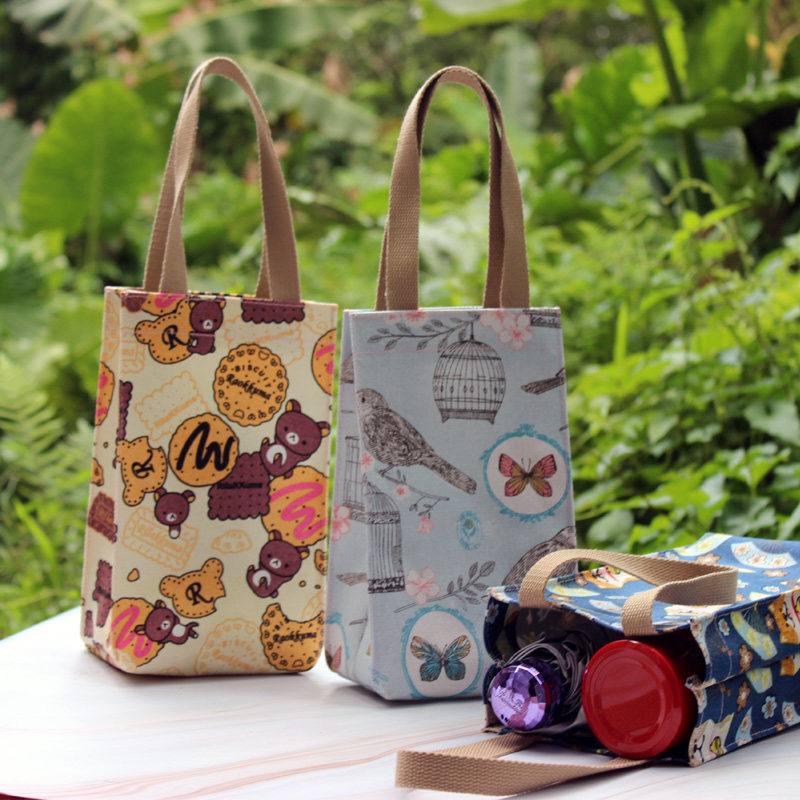 防水帆布手拎杯套闷烧双杯袋可爱猫咪日本迷你手提车用伞套小拎包,餐饮具,杯套,淘宝优惠券,粉丝福利购,淘宝优惠卷