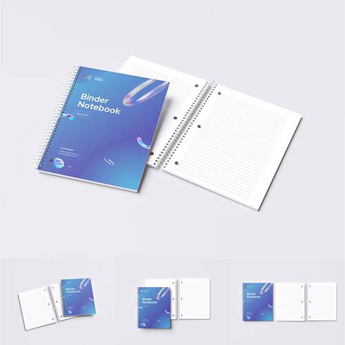 办公笔记本办公文具封面设计智能贴图文创样机PSD设计素材