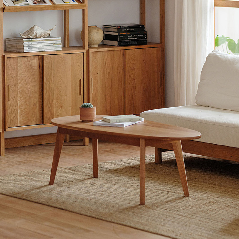 mumo木墨椭圆茶几原木简单纯粹