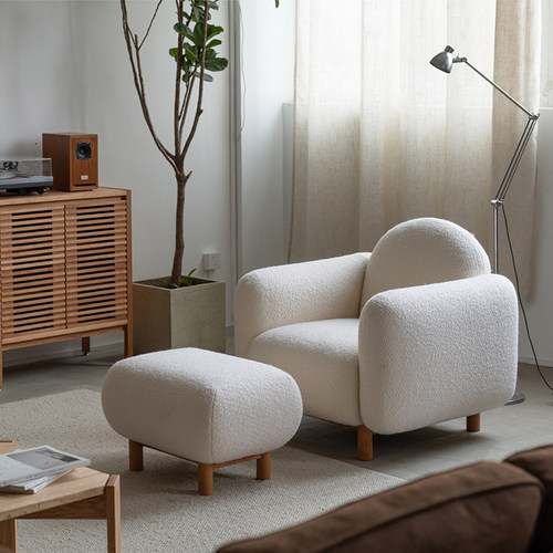 MUMO木墨 云朵沙发 小户型单人沙发客厅书房现代简约小型布艺沙发