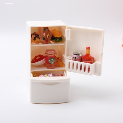 微缩冰箱 托盘 过家家网红玩具仿真迷你小超市厨房摆件模型小物品