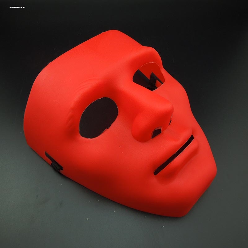 嘻哈帅气手绘面具假面舞团表演抖音全脸面具白色空白街舞面具男女