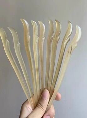 牛角羊角发簪竹节古典盘发简单簪子汉服古风配饰