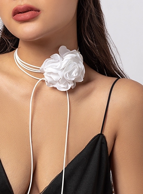 复古法式黑色蝴蝶结绑带颈链网红个性choker锁骨链女配饰项链