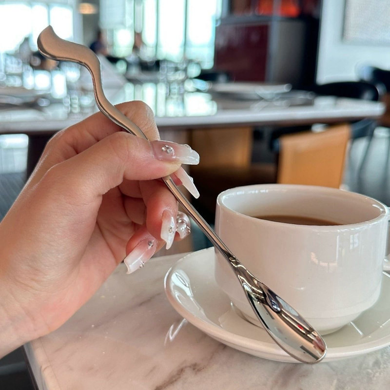高品质18/10不锈钢长柄搅拌勺创意咖啡冰勺奶粉蜂蜜搅拌棒调料勺
